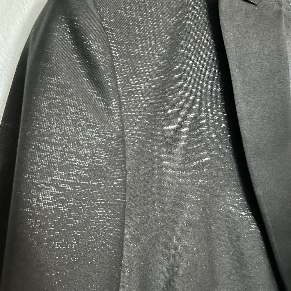 J Ferrar Slim Fit Evening Blazer – Size 46R – Black Metallic Shine Tuxedo Jacket - Picture 2 of 6